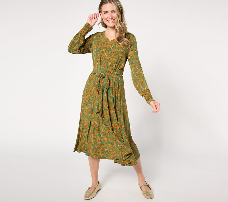 Studio Park X Jane Treacy Regular Faux Wrap Knit Dress — Main view