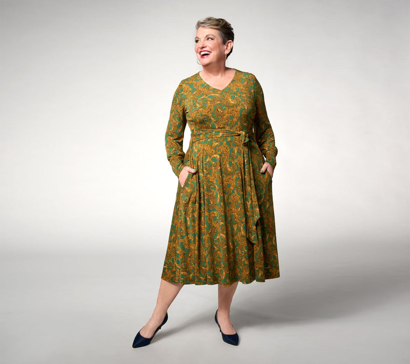 Studio Park X Jane Treacy Regular Faux Wrap Knit Dress — View 11