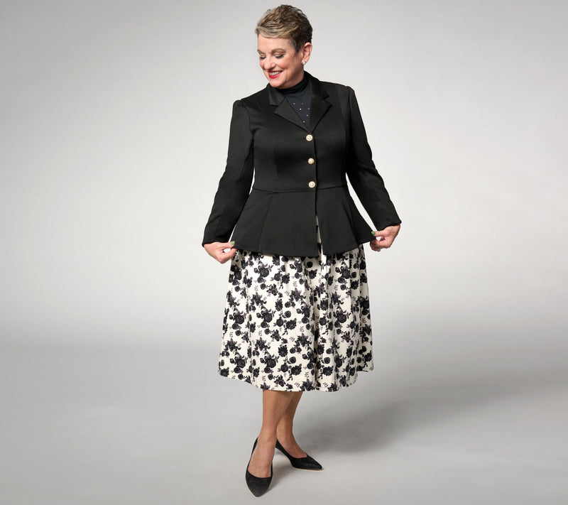 Studio Park X Jane Treacy Knit Peplum Jacket — View 12