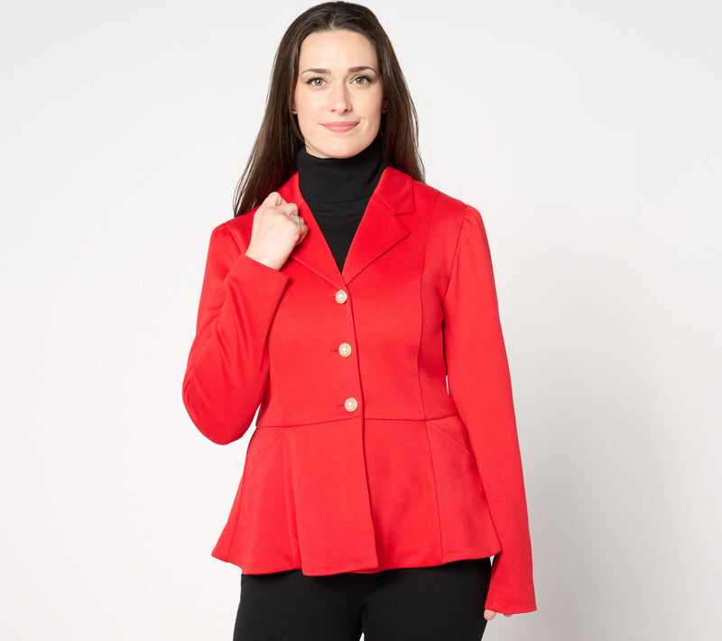 Studio Park X Jane Treacy Knit Peplum Jacket — View 10