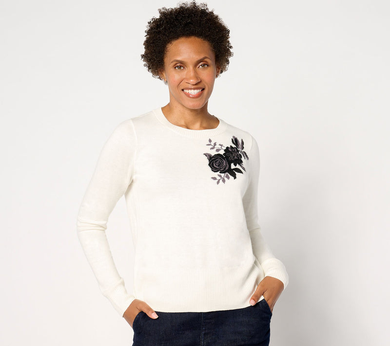 Studio Park X Jane Treacy Placed Floral Sweater — Main view