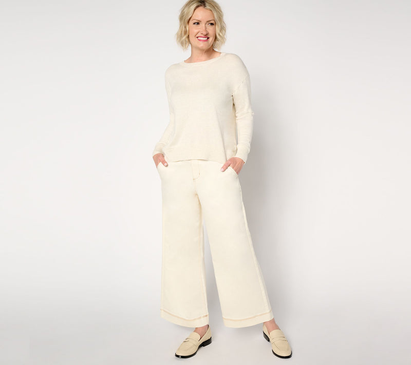 Women with Control Sweater with Hi Low Hem — View 7