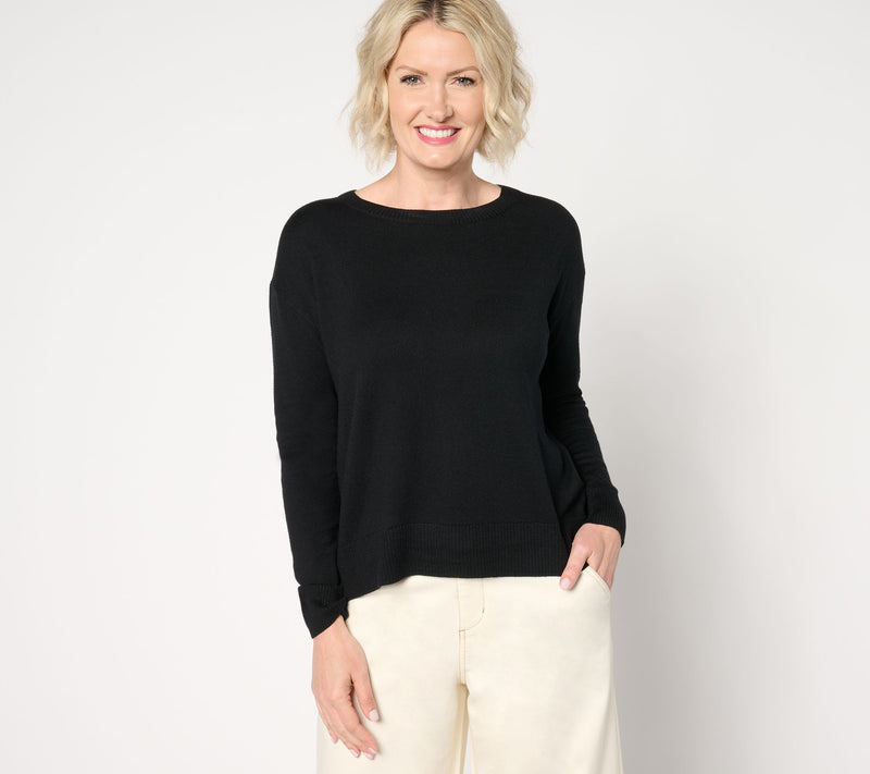 Women with Control Sweater with Hi Low Hem — View 5