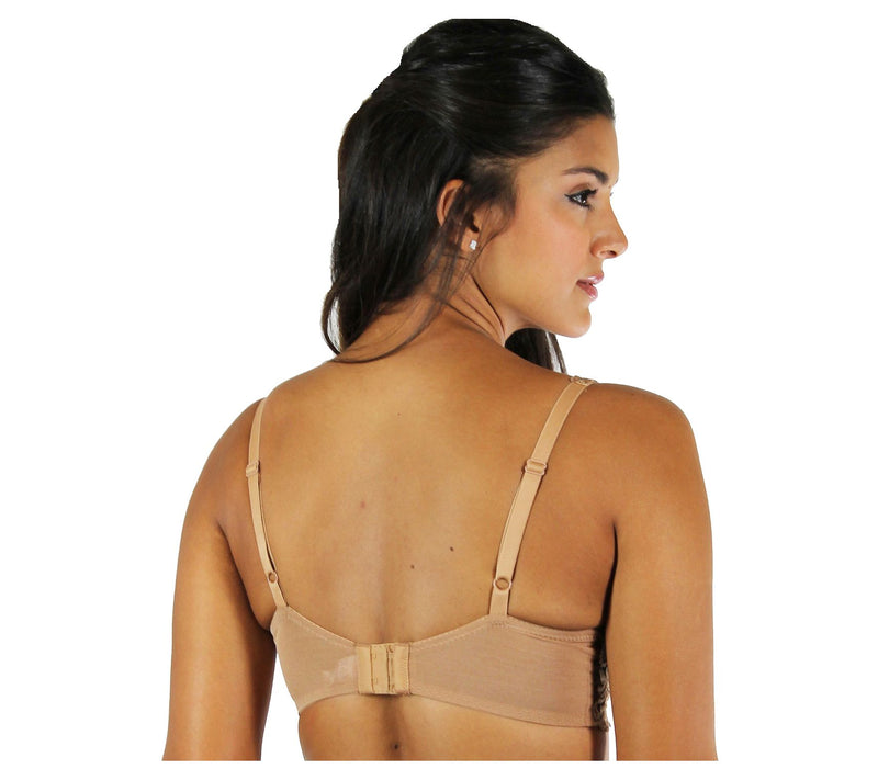 Lunaire Animal Print Mesh Underwire Bra with Embroidery Detail — View 2