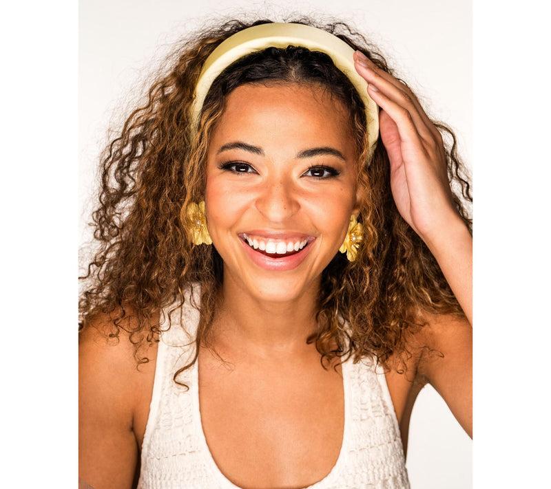 Violet & Broo ks Sloane Satin Puff Everyday Headband — View 3