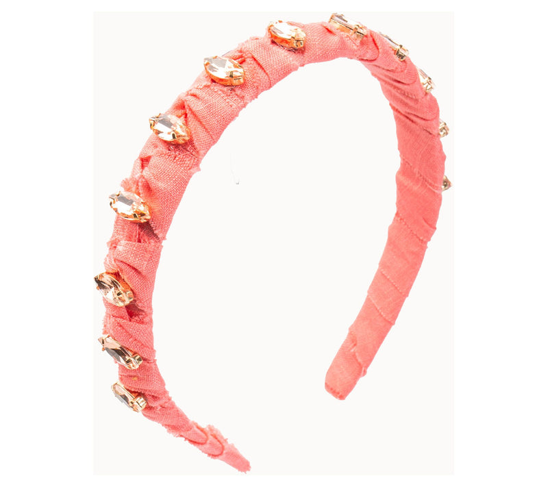 Violet & Brooks Rebecca Linen & Crystal Wrapped Headband — View 10
