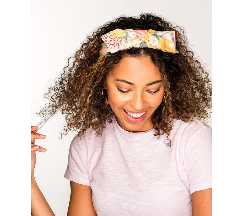 Violet & Brooks Dahlia Tailored Bow Maxi Floral Headband — View 3