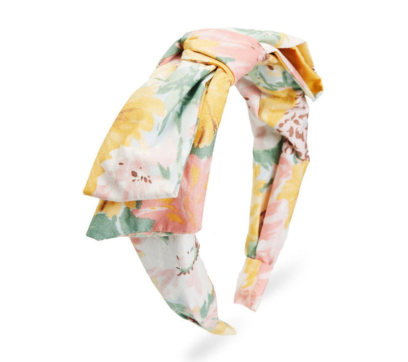 Violet & Brooks Dahlia Tailored Bow Maxi Floral Headband — View 7