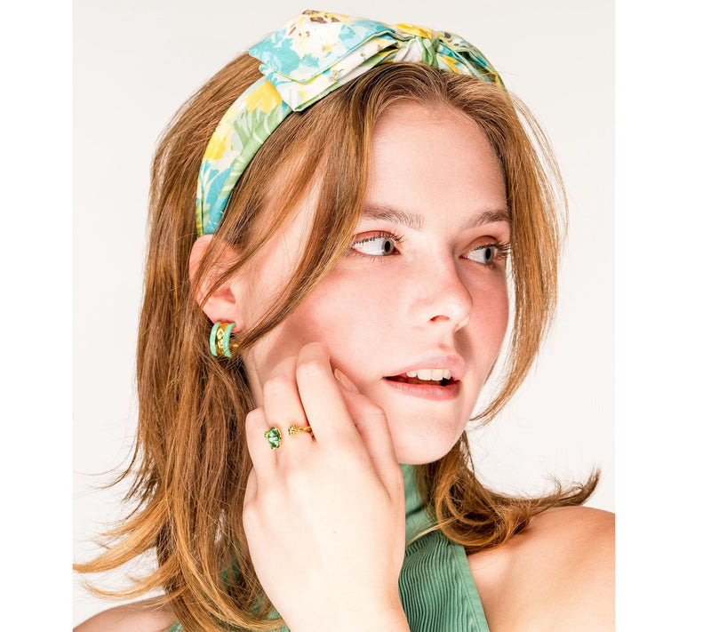 Violet & Brooks Dahlia Tailored Bow Maxi Floral Headband — View 4