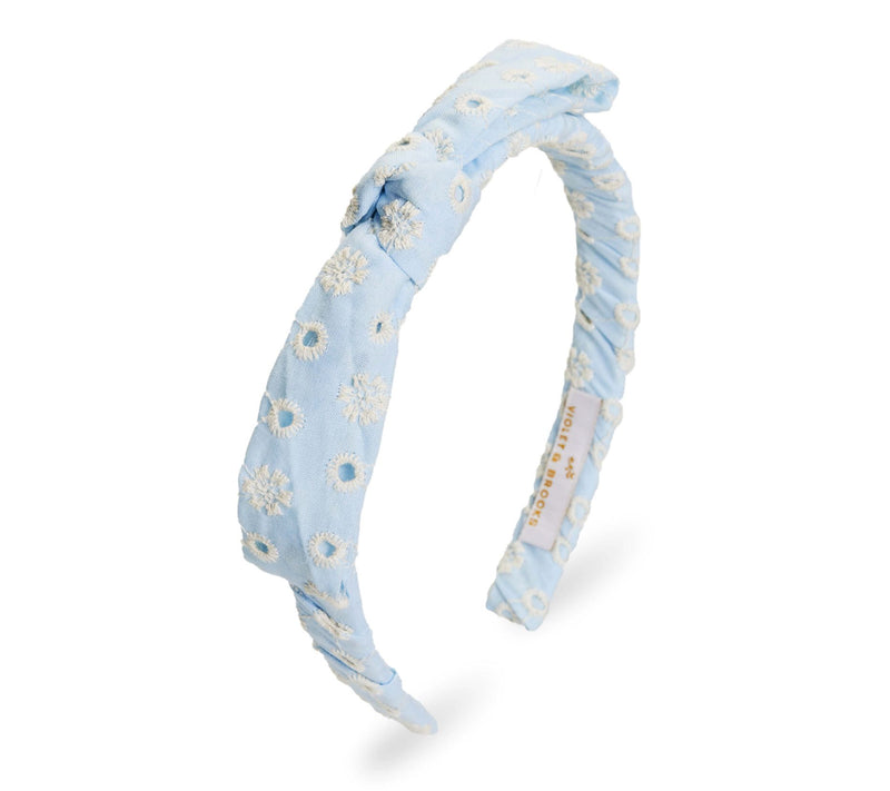 Violet & Brooks Ellie Mini Bow Eyelet Headband — View 7