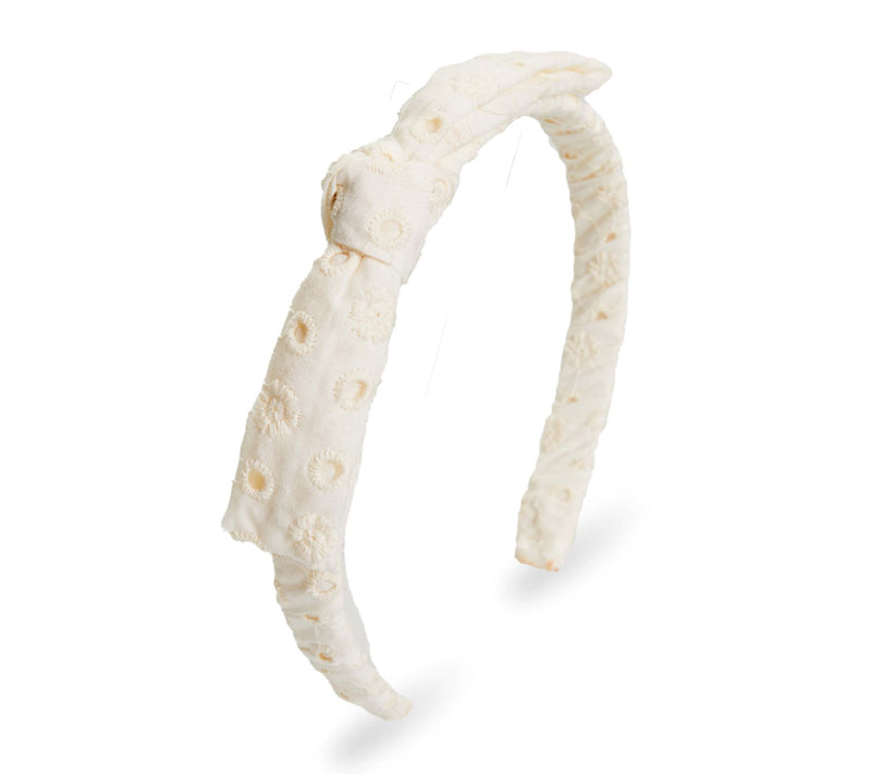 Violet & Brooks Ellie Mini Bow Eyelet Headband — View 9