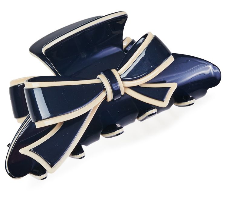 Violet and Brooks Two-Tone Bow Acetate Hair ClaClip — View 11