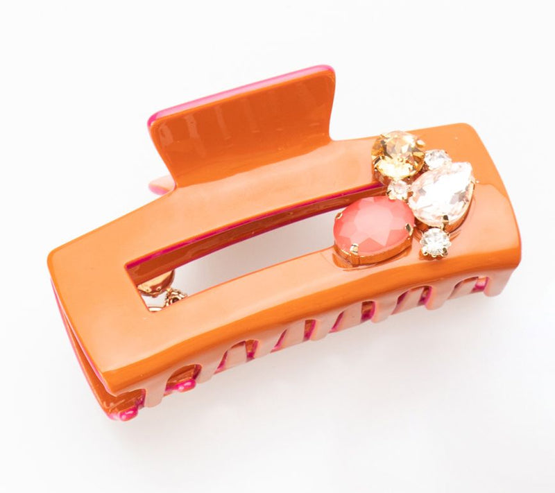 Violet & Brooks Colorblock Claw Clip withCrystal Cluster — View 9