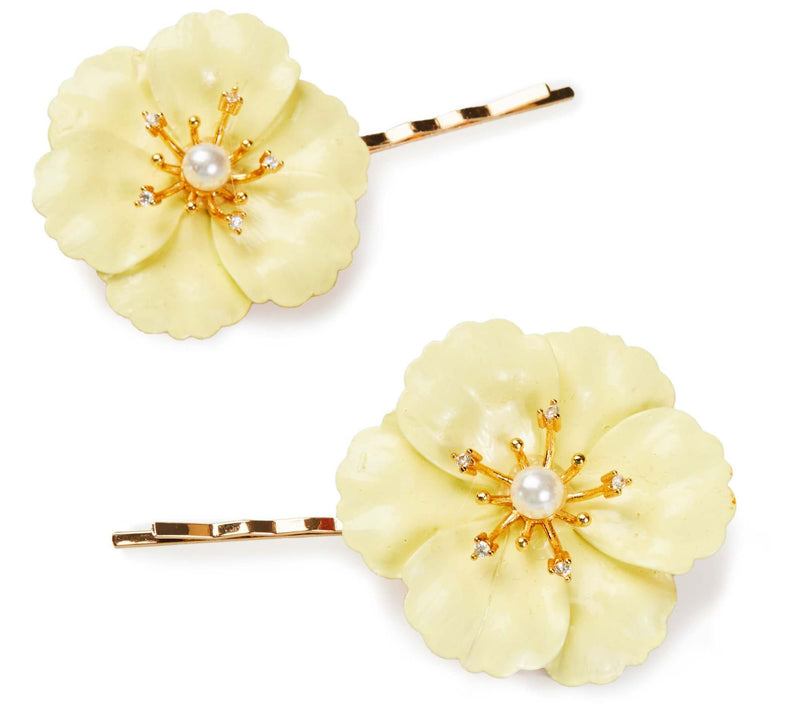 Violet & Brooks Blooming Enamel Poppy HairPin Duo — View 7