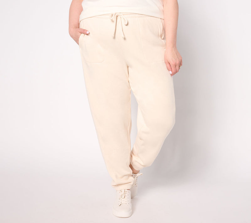 AnyBody Regular Brushed French Terry Joggers — View 3