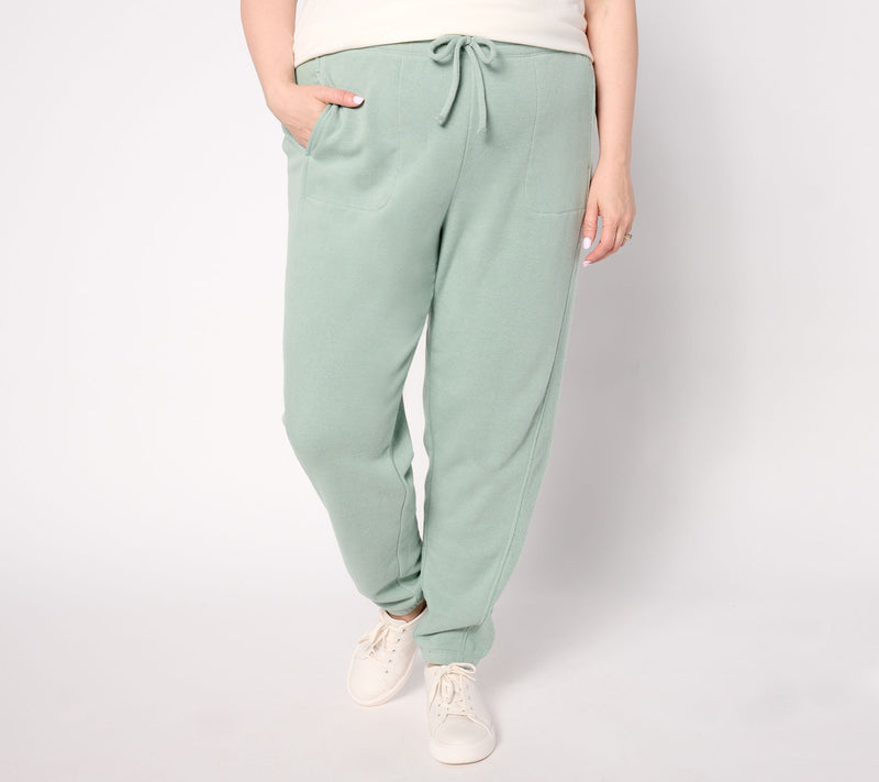 AnyBody Regular Brushed French Terry Joggers — View 7
