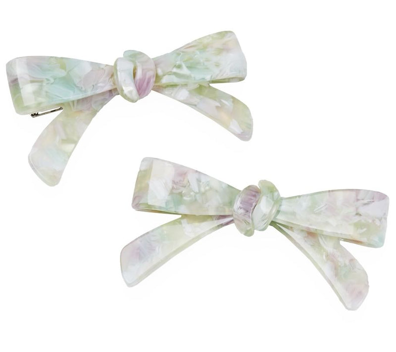 Violet and Brooks Acetate Marble Bow AlligatorClip Duo — View 7