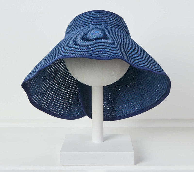 Violet and Brooks Poppy Adjustable Roll-Up Straw Bow Visor — View 5