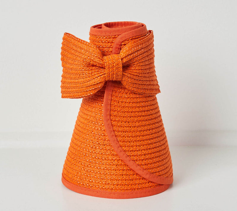 Violet and Brooks Poppy Adjustable Roll-Up Straw Bow Visor — View 12