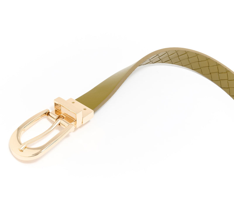 Complliments Reversible Basketweave Texture Belt — View 2