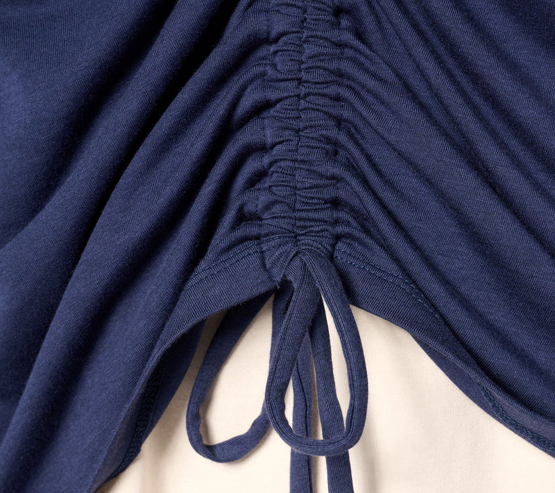 AnyBody Cozy Knit Ruched Front 2-for-1 Top — View 12