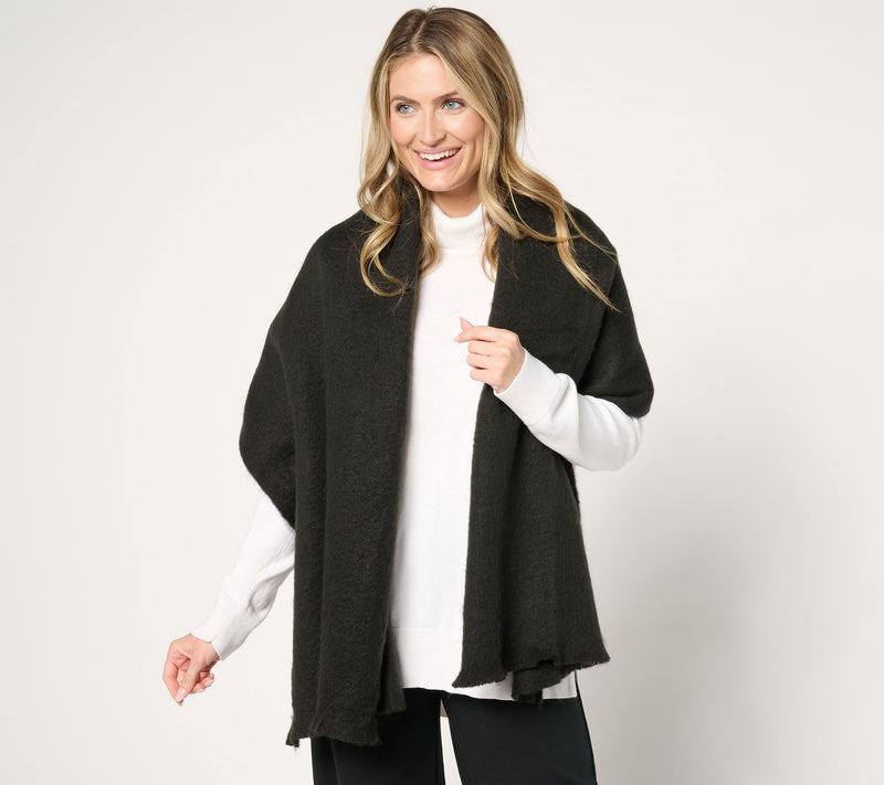 Complliments 69" x 21 1/4" Brushed Blanket Scarf With Fringe — View 7