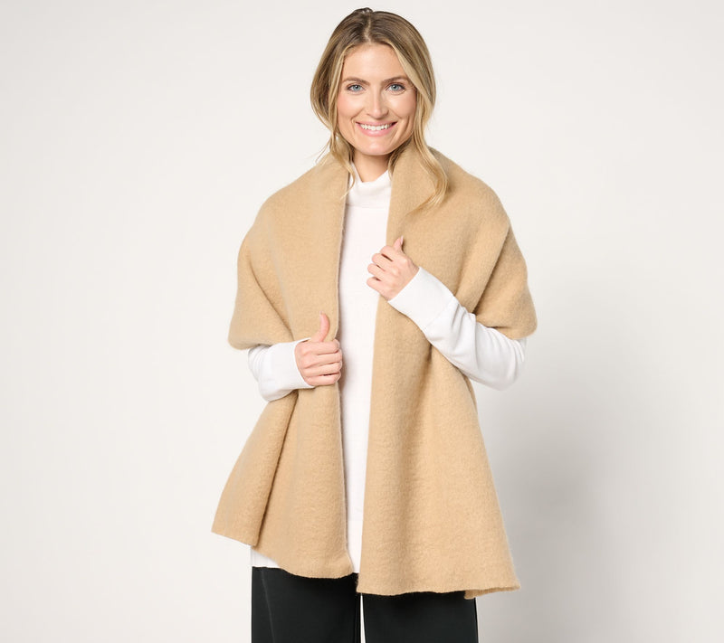 Complliments 69" x 21 1/4" Brushed Blanket Scarf With Fringe — View 5