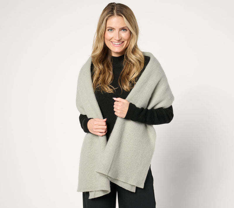 Complliments 69" x 21 1/4" Brushed Blanket Scarf With Fringe — View 11
