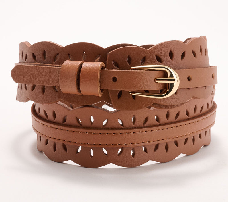 Complliments Scalloped Edge Leather Belt — Main view