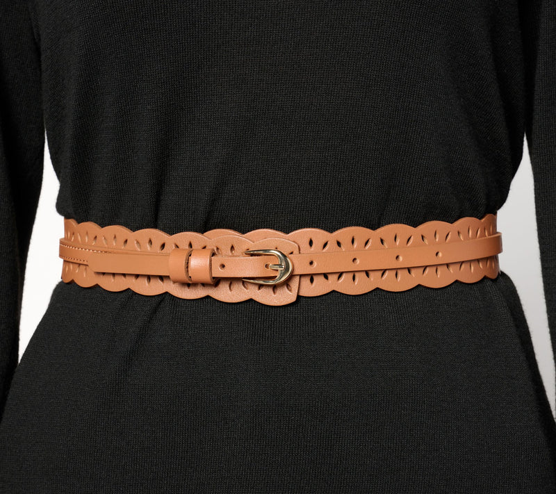 Complliments Scalloped Edge Leather Belt — View 6
