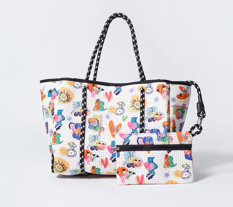 Pop Ups Brand Everyday Washable Tote w/ Pouch- Classics — View 7