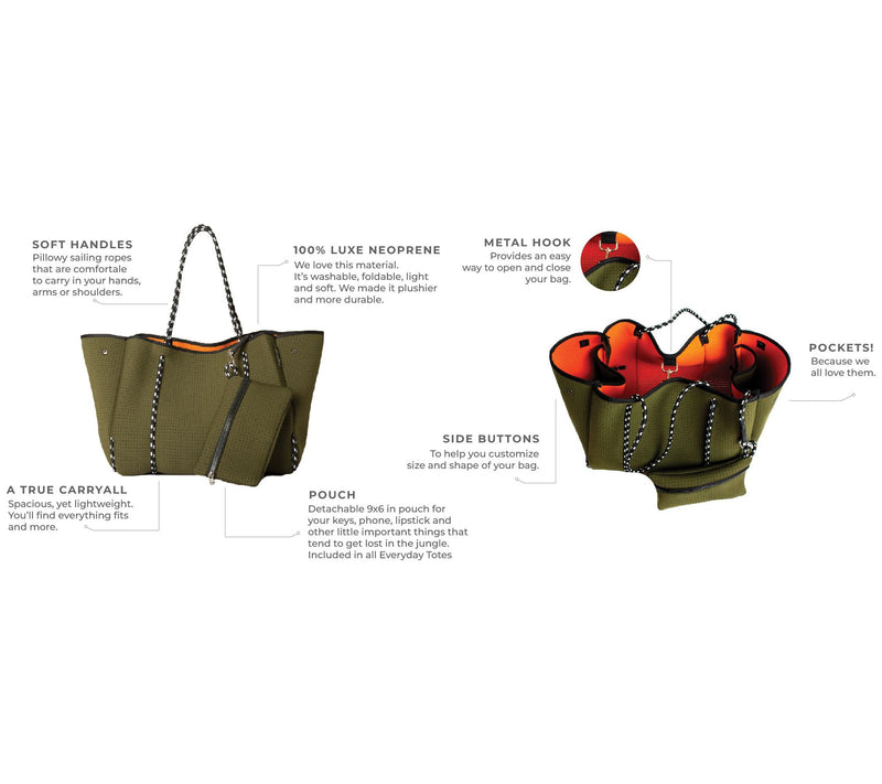 Pop Ups Brand Everyday Washable Tote w/ Pouch- Classics — View 61