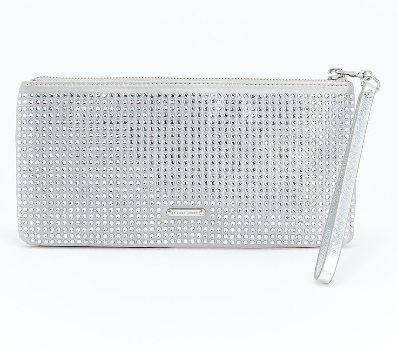 Rebecca Minkoff Large Crystal Pouch with Wristlet Strap — View 5