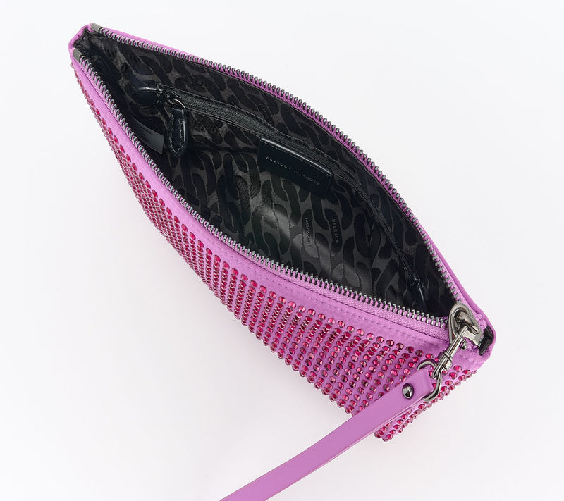 Rebecca Minkoff Large Crystal Pouch with Wristlet Strap — View 11