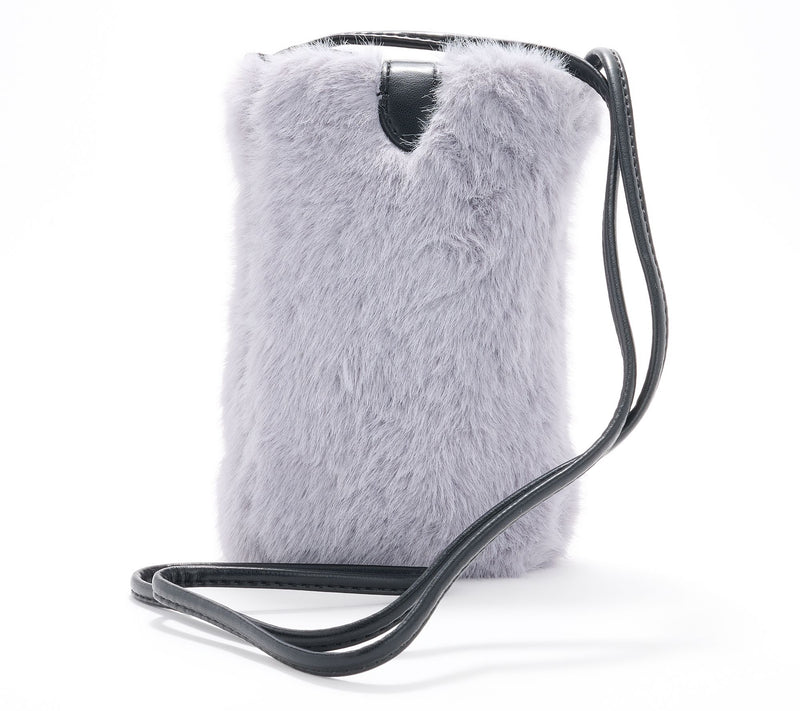Rebecca Minkoff Faux Fur Phone Crossbody — View 4