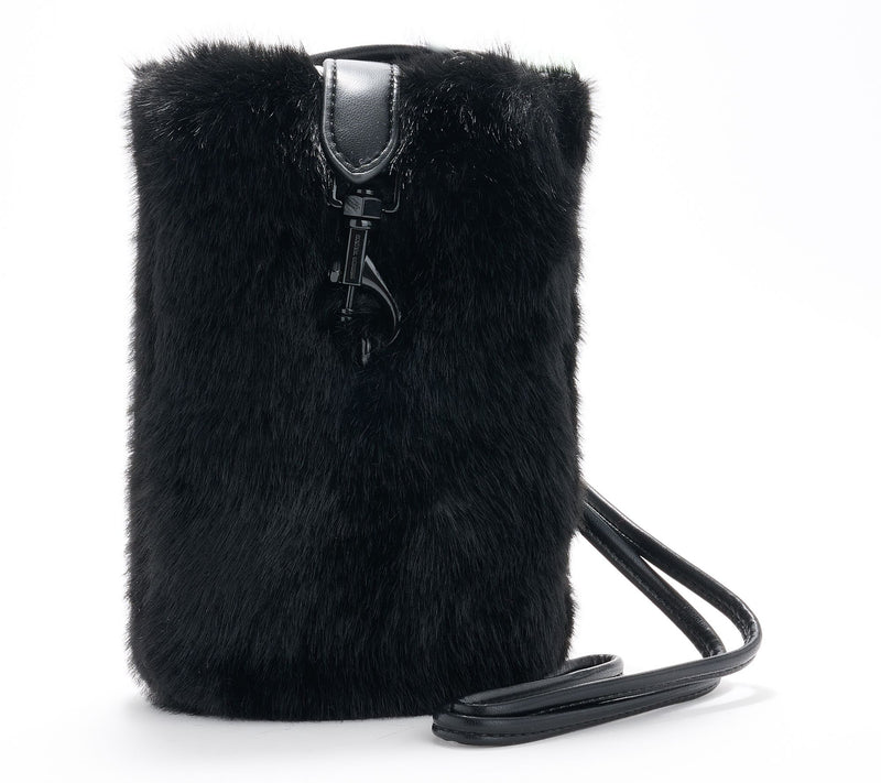 Rebecca Minkoff Faux Fur Phone Crossbody — View 10