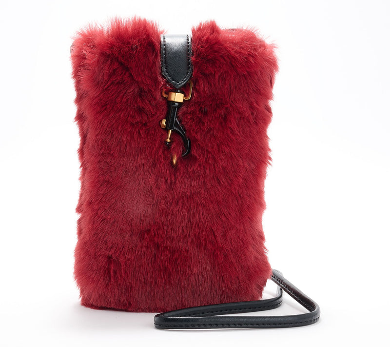 Rebecca Minkoff Faux Fur Phone Crossbody — View 12