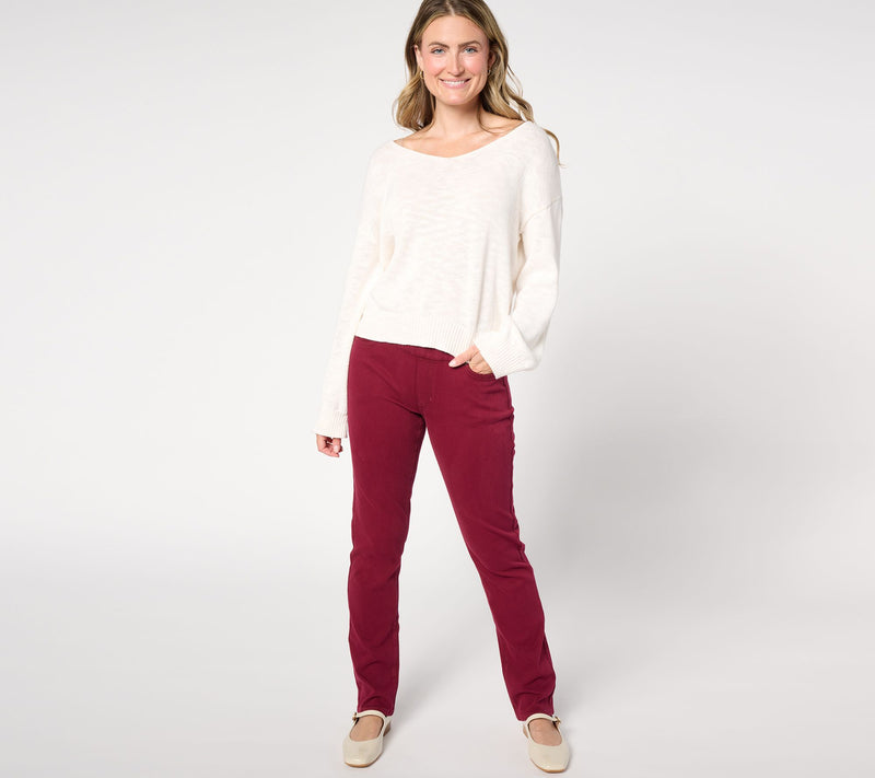 Coldwater Creek Regular Knit Denim Slim Leg Jeans — View 11