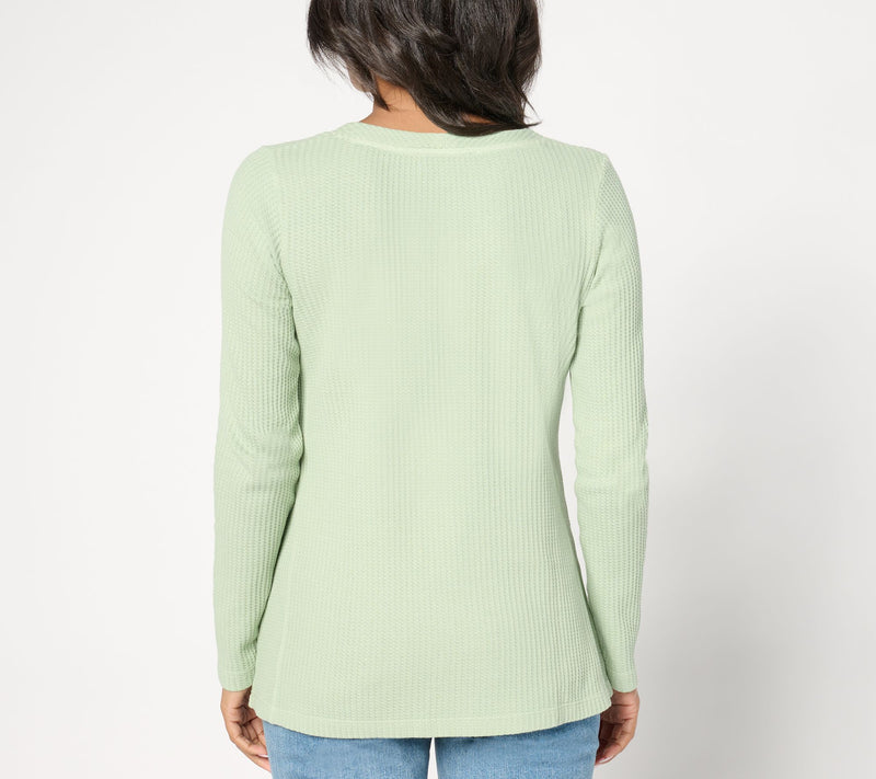 Coldwater Creek Waffle Knit with Embroidery — View 2
