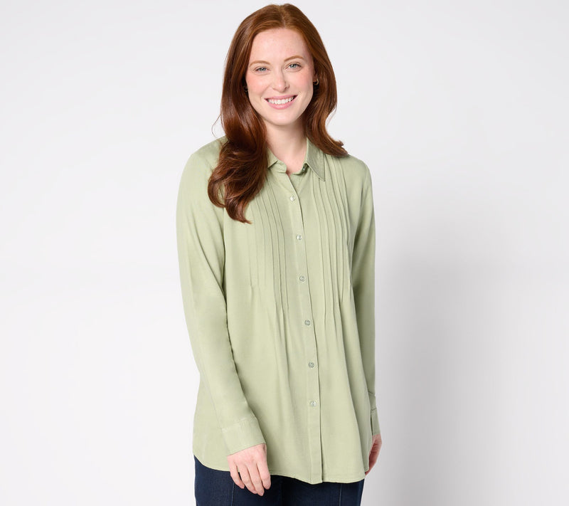 Coldwater Creek Soft Touch Pintuck Shirt — Main view