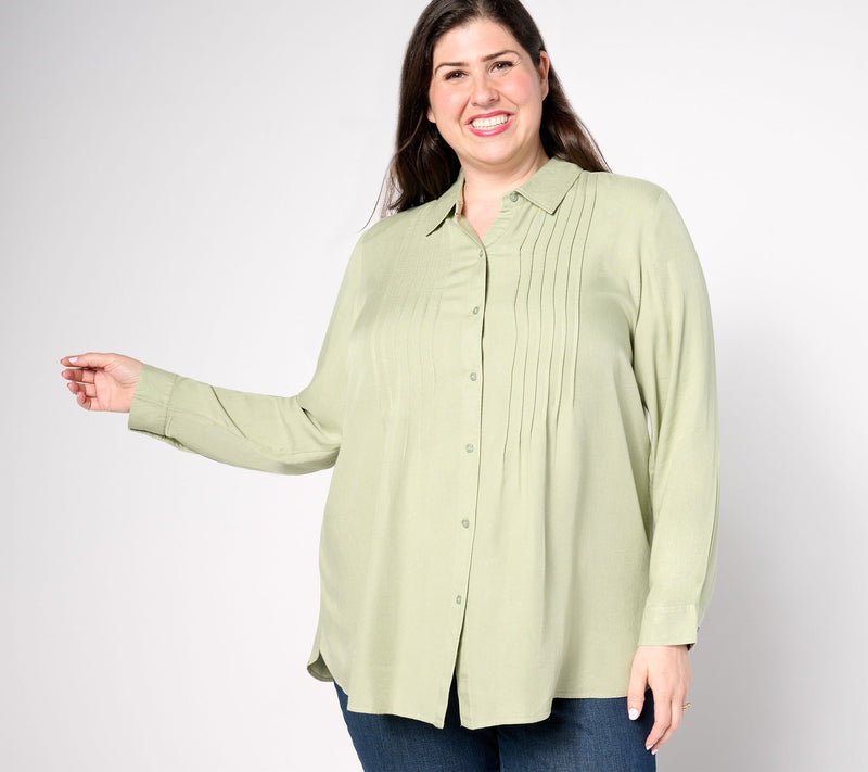 Coldwater Creek Soft Touch Pintuck Shirt — View 2