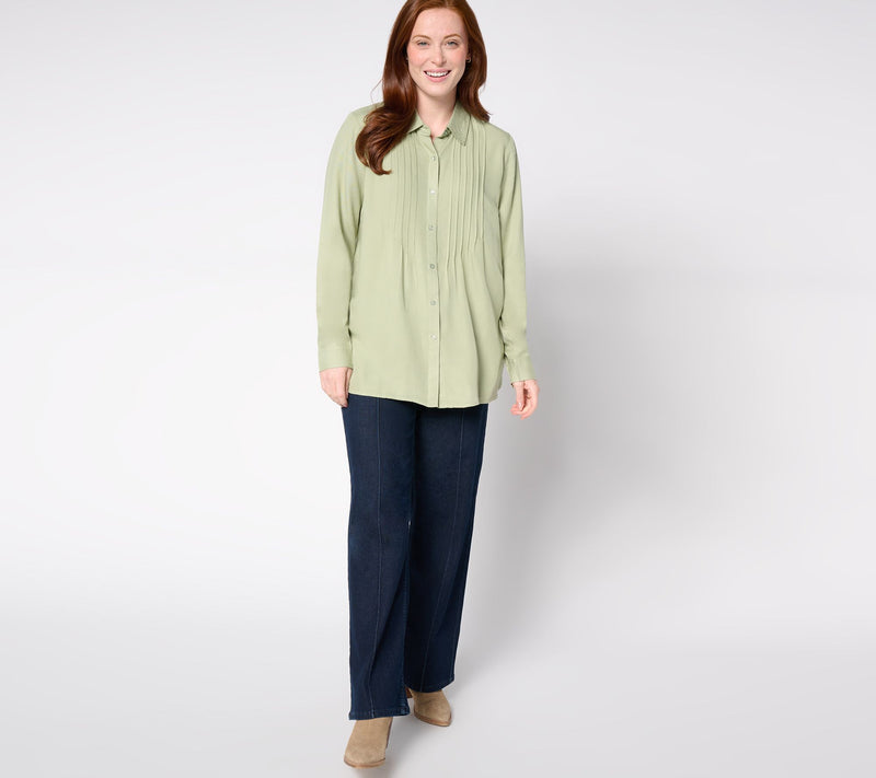 Coldwater Creek Soft Touch Pintuck Shirt — View 4