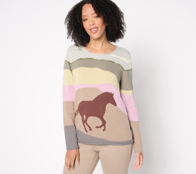 Coldwater Creek Lone Stallion Pullover Sweater — Main view