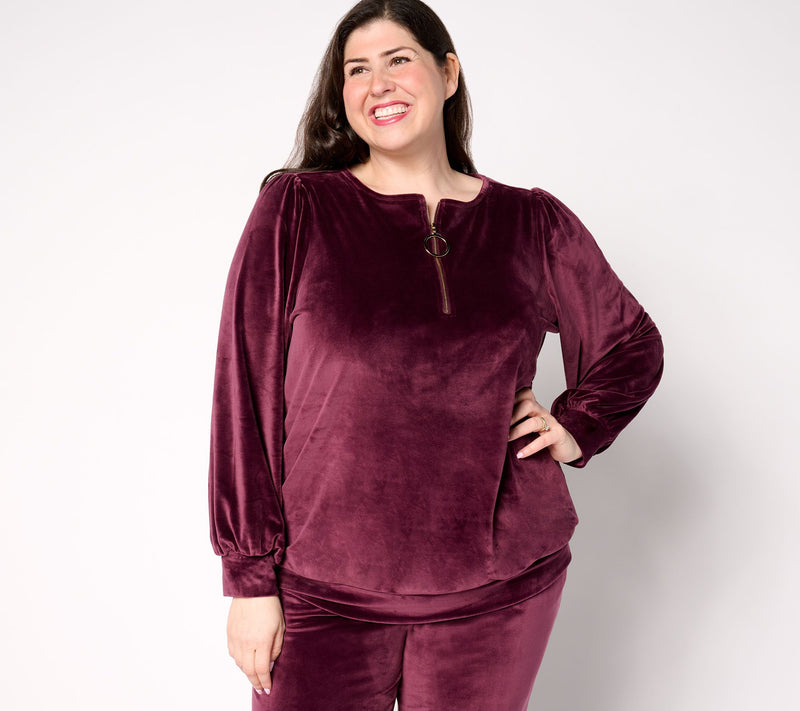 Belle by Kim Gravel Belleour Circle Zip Top — View 2