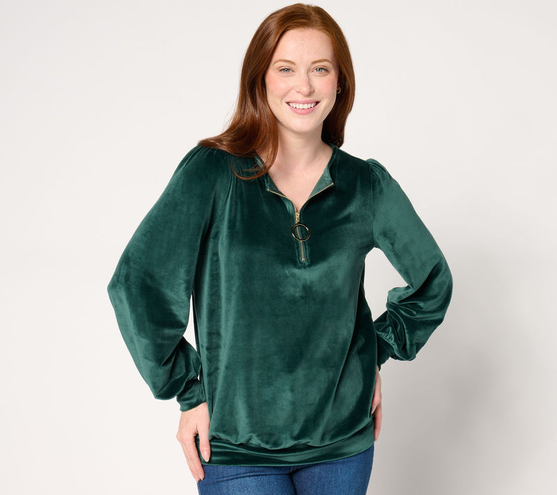 Belle by Kim Gravel Belleour Circle Zip Top — View 12