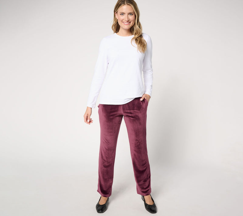 Belle by Kim Gravel Regular Belleour Straight-Leg Pull-On Pants — View 4