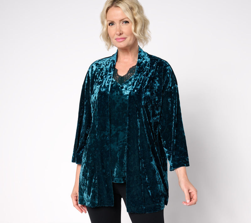 Belle Boho by Kim Gravel Crushed Velvet Topper — View 10