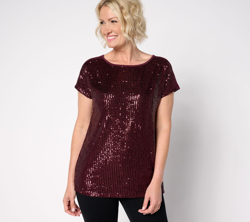 Jingle Belles by Kim Gravel Dress For Joy Cap Sleeve Bateau Neck Top — Main view
