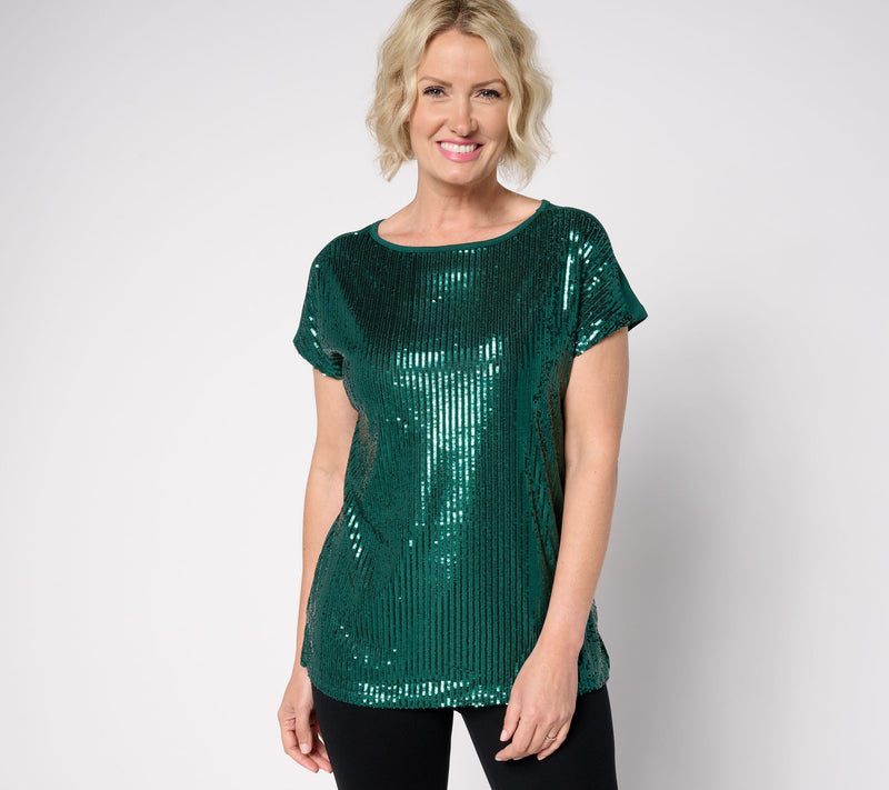 Jingle Belles by Kim Gravel Dress For Joy Cap Sleeve Bateau Neck Top — View 7