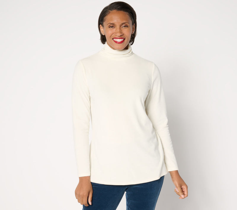Belle by Kim Gravel Belleour Ruched Turtleneck Top — View 5